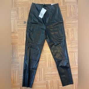 Black leather leggings from Zara